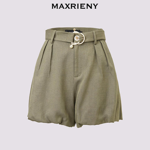 【商场同款-春游记】MAXRIENY金属环本布腰带花苞短裤25夏波嬉风(货号:MC86PA006) 商品图4