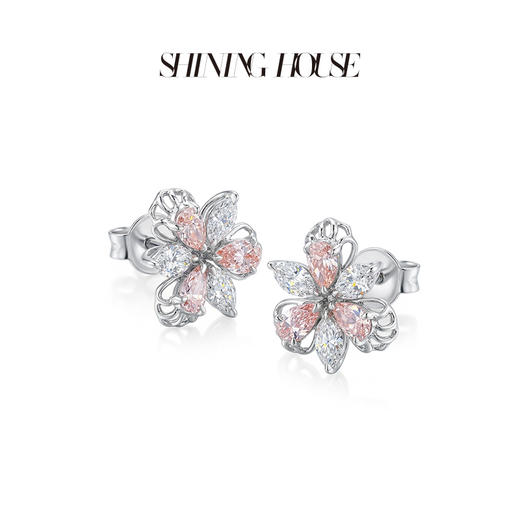 ShiningHouse[培育] 18k金钻石耳饰 梨形橄榄形1克拉钻人工真钻人造钻石K金耳钉时尚钻石耳饰耳环悦己送礼臻选【此商品不支持7天无理由退货退款】预计3日发货 商品图2