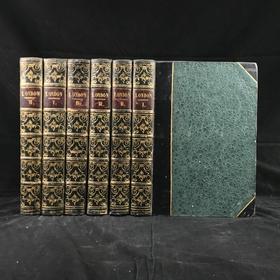 1841年 查尔斯·奈特《伦敦风物志》（全6卷） 数千幅版画插图 真皮精装16开