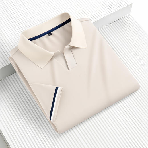 半身缘男装 夏季海鸥领老钱风抗紫外线防蚊短袖POLO衫PY45 商品图8