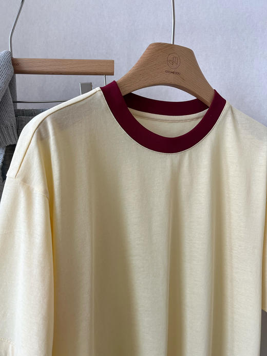 【丝麻情结】噢蜜ooomeooo撞色领小鸡黄T 商品图11