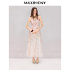 【粉彩风】MAXRIENY浪漫度假风晕染碎花收腰吊带天丝连衣裙26夏法式(货号:MS80DR048) 商品缩略图2