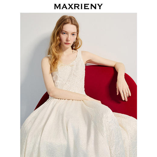 【商场同款】MAXRIENY宫廷复古连衣裙端庄领证订婚长裙伞摆裙子夏(货号:MC86DR287) 商品图2