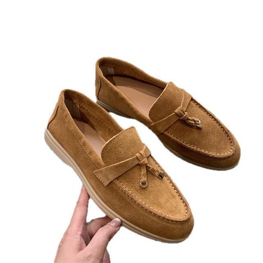 老钱风英伦锁扣真皮乐福鞋复古小皮鞋！一脚蹬单鞋女2026新款！ 商品图4