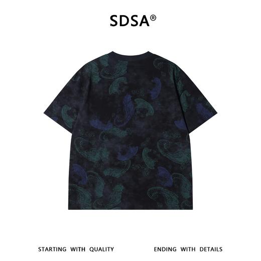 SDSA男装2026新款高贵轻奢潮牌撞色腰果印花圆领短袖T恤宽松休闲 商品图4