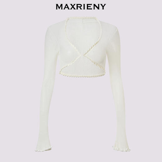 【商场同款】MAXRIENY温柔长袖修身披肩外套薄25夏外搭小衫开衫女(货号:MC86JA021) 商品图4
