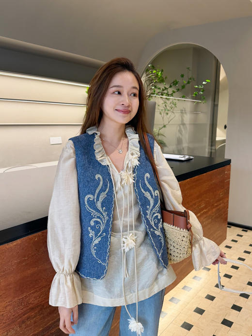 du家she计款天丝ya麻混纺衬衫|上身绝美，气质直接拉满 商品图1