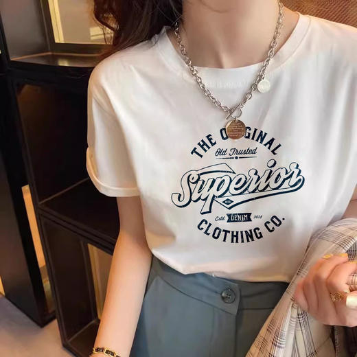 夏季福利❗69.9任选3件🌈【50色纯棉印花T】 纯棉 ~柔软亲肤💧教科书般舒适穿感❗休闲随性又百搭🔛宽松显瘦版型店 商品图3