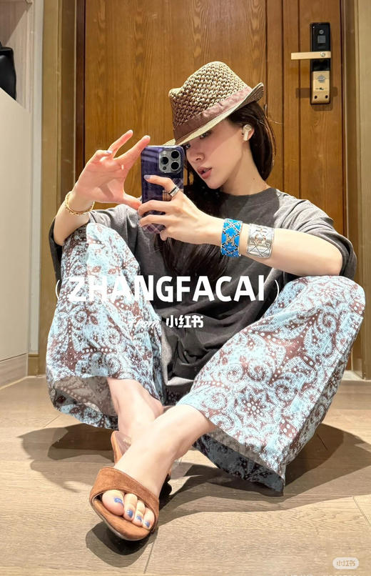 亚麻波西米亚风阔腿裤 商品图1