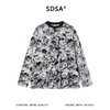 SDSA男装2026新款高贵轻奢简约肌理植绒花卉圆领长袖T恤圆领百搭 商品缩略图0