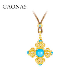 GAONAS   图腾迷恋 贵气老钱金色项链11939XGO
