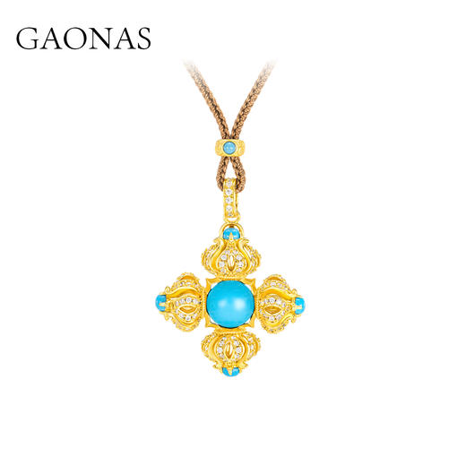 GAONAS   图腾迷恋 贵气老钱金色项链11939XGO 商品图0