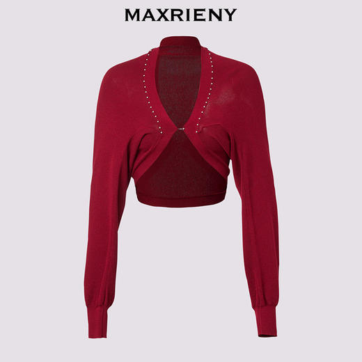 【商场同款-浅春系穿搭】MAXRIENY浪漫复古长袖披肩外套女开衫(货号:MC86JA048) 商品图4