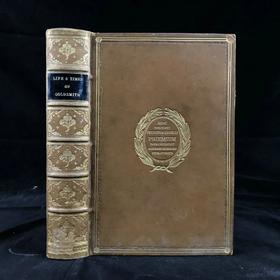 工坊特装本！1877年 约翰·福斯特《戈德史密斯生平与时代》 40幅木刻版画插图 全真皮精装32开