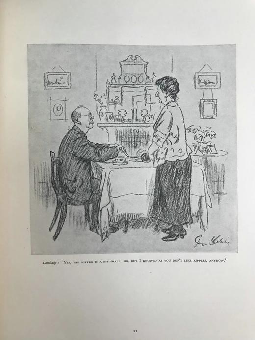 1933年 《笨拙》插画家乔治·贝尔彻漫画集 数十幅插图 精装大16开 商品图13