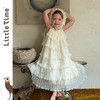 littletime法式甜美风白色网纱连衣裙女夏蝴蝶结多层蛋糕裙仙女裙 商品缩略图4