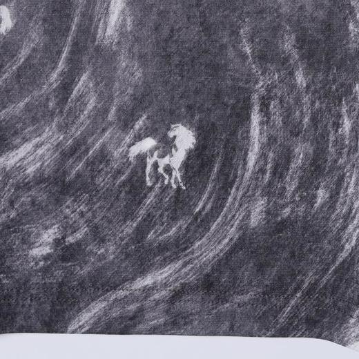 SDSA男装2026新款高贵轻奢潮牌水波纹小马印花圆领短袖T恤百搭 商品图3