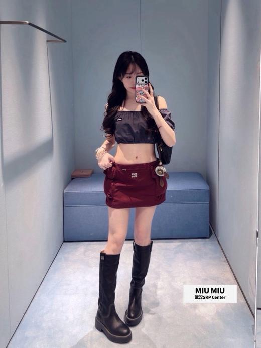 缪缪 26SS春夏新款 府绸质感迷你工装半身裙（MM） 商品图4