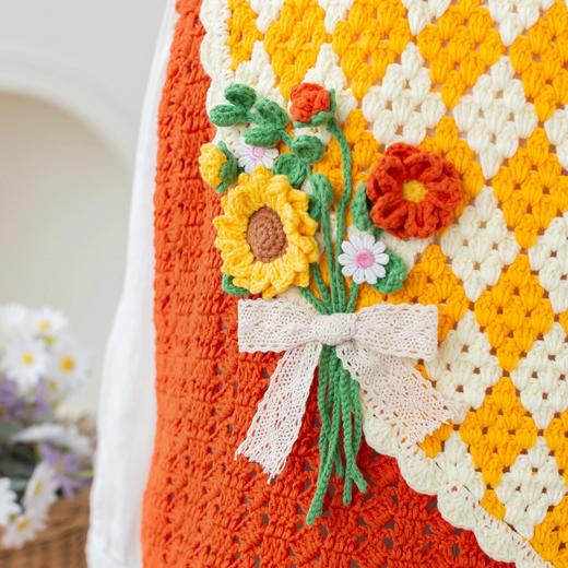 苏苏姐家花束背心手工diy编织钩针4股唯棉毛线团亲子衣服材料包 商品图3