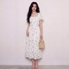 奢姿大码女装2026夏季减龄碎花方领连衣裙胖妹妹甜美风时尚裙子9962860143 商品缩略图0
