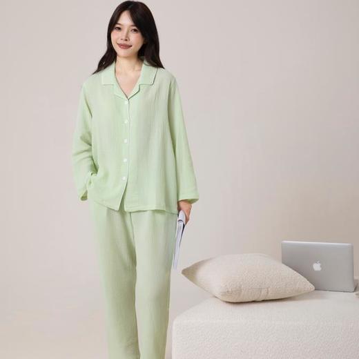 【特价款】宜色家60支全棉泡泡纱家居服睡衣 男女款 商品图5