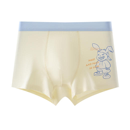 青少年启航裤，一盒4条装➕送2条（到手6条，颜色随机）童童树青少年启航裤男初中生纯棉10抑菌裆透气高弹不卡裆平角内裤 商品图8