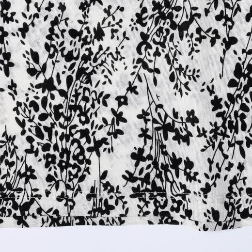 SDSA男装2026新款高贵轻奢潮牌透气撞色植绒花卉设计圆领长袖T恤 商品图3