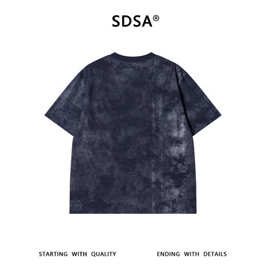 SDSA男装2026新款高贵轻奢潮牌扎染撞色满印花卉圆领短袖T恤百搭 商品图4