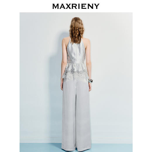 【商场同款】MAXRIENY法式慵懒风云感高腰显瘦长裤25夏阔腿休闲裤(货号:MC86TR266) 商品图3
