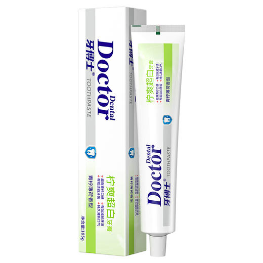 牙博士柠爽超白牙膏 105g 青柠薄荷香型 商品图7