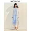 【商场同款】MAXRIENY优雅度假风连衣裙25夏款肌理感脖挂吊带长裙(货号:MC86DR063) 商品缩略图1