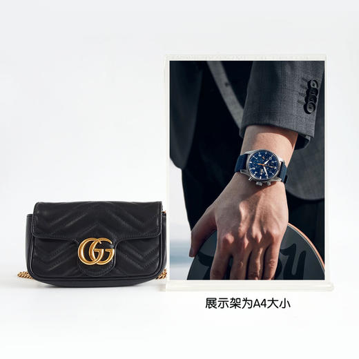 【95新】Gucci古驰Marmont系列476433黑色超迷你马蒙链条包单肩斜挎包女士150326TJ02 商品图7