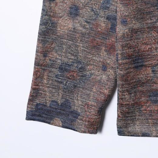 SDSA男装2026新款高贵轻奢美式复古满印花卉设计圆领长袖T恤百搭 商品图2