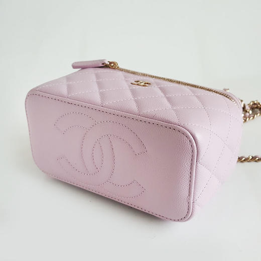 【闲置】CHANEL香奈儿AP1341 B10583 NW78424S淡紫色荔枝牛皮化妆盒链条包单肩斜挎包女士230326NJS08 商品图7