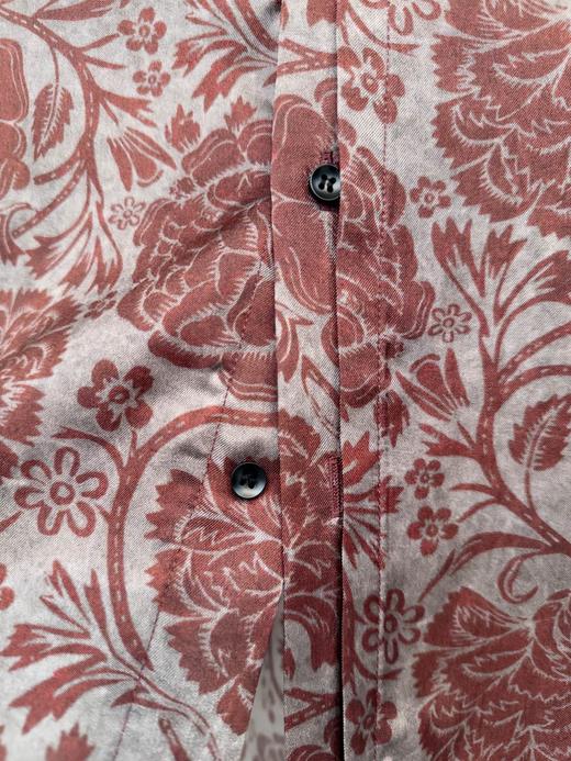 女款宽松丝质印花长袖衬衫ho 商品图2