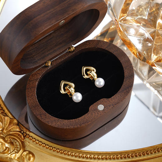 子佩集【怦然珍爱】银S925珍珠惜王妃耳钉【QJED015】双色爱心可打开2602 商品图3