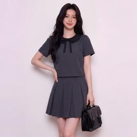 奢姿大码女装2026夏季减龄娃娃领两件套胖妹妹百褶时尚通勤套装9962972181