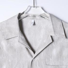 SDSA男装2026新款高贵轻奢潮牌扎染肌理提花翻领短袖衬衫百搭宽松