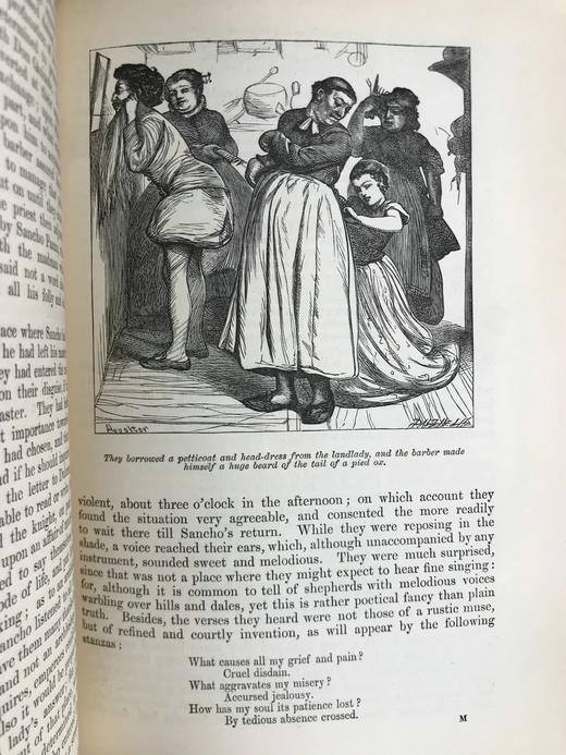 约19世纪后期  Charles Jarvis英译本 堂吉诃德 译自西班牙语原文 100幅插图 漆布精装大32开 商品图9