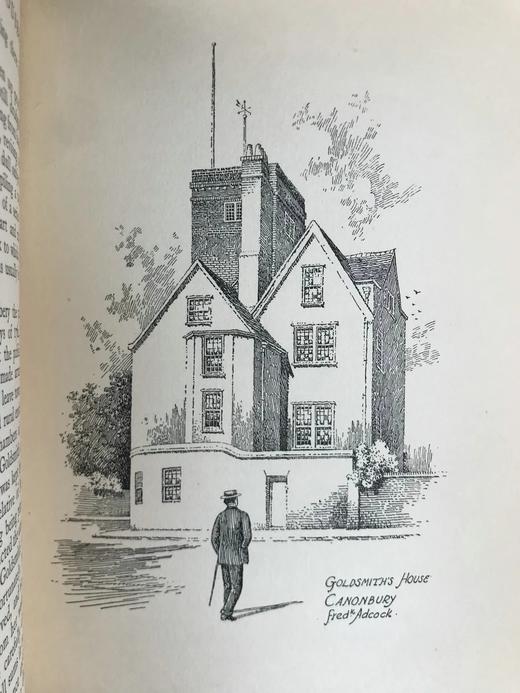 1912年 伦敦名宅与文学圣地 74幅插图16幅肖像 漆布精装32开 商品图10