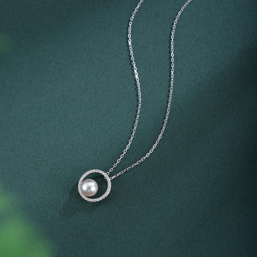 子佩集【霁月清欢】银S925珍珠惜王妃套链项链【QJTL007】圆环单珠2602 商品图1