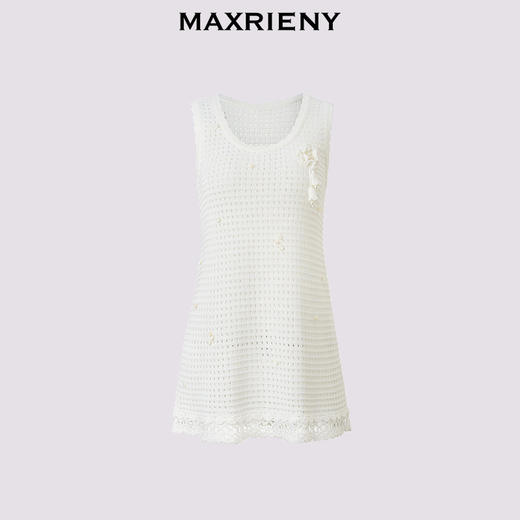 【张靓颖同款】MAXRIENY宫廷甜美手钩花边毛衫女修身显瘦上衣(货号:MC86SW004) 商品图4