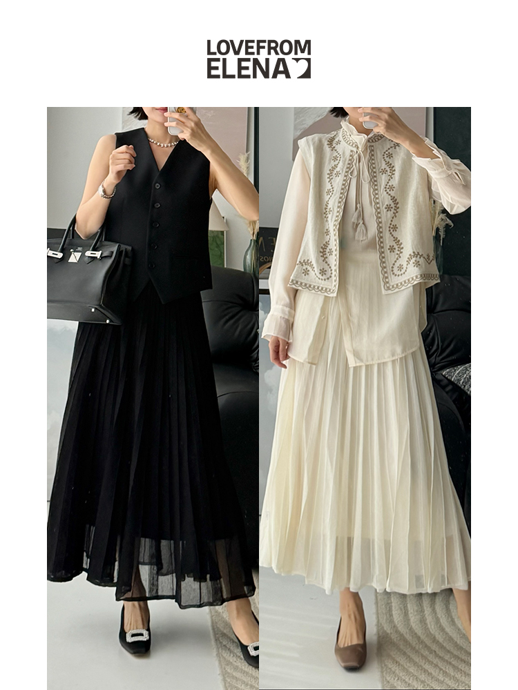 「工厂团购上新」气质通勤款 氛围感百褶针织半裙U300