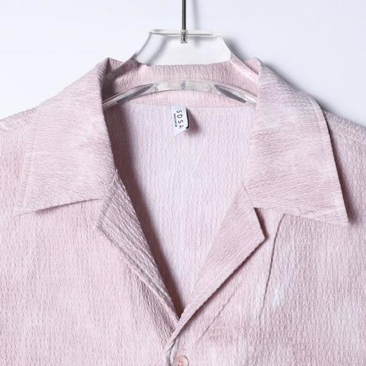 SDSA男装2026新款高贵轻奢潮牌扎染肌理提花翻领短袖衬衫百搭宽松 商品图1