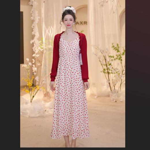 MAXRIENY浪漫度假感小红书连衣裙26夏季新款法式吊带印花裙子女(货号:MF80DR256) 商品图2