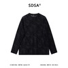 SDSA男装2026新款高贵轻奢时尚植绒荆棘植绒网纱圆领长袖T恤百搭 商品缩略图4