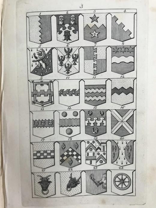 1845年 休·克拉克《纹章学导论》 48幅版画插图 漆布精装36开 商品图14