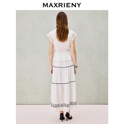 绣花蕾丝边收腰上衣(货号:MS80TP004) 商品图3