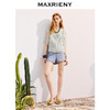 【商场同款】MAXRIENY浮雕肌理感小a显瘦浅牛仔蓝短裤女2025夏款(货号:MC86PA263) 商品缩略图1