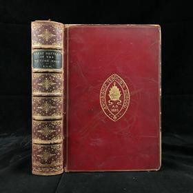 工坊特装本！约1890年代 英国海军重大战役史 配多幅彩色版画插图 全真皮精装32开